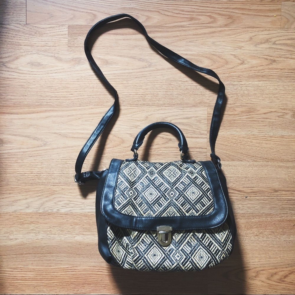 Leather and Pattern Bag